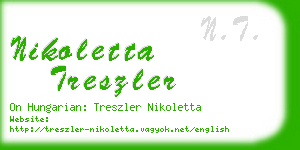 nikoletta treszler business card